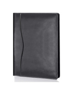 Carpeta de Cuero Sintético Genérico A4 Negra Organizador