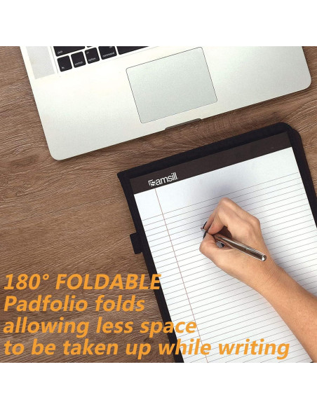 Carpeta de Cuero Sintético Genérico A4 Negra Organizador