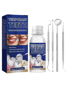 Kit de Reparación Dental WALEJUC con 4 Herramientas y Perlas