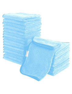 Juego de 24 Paños de Baño Cosy Family Aguamarina 30x30 cm