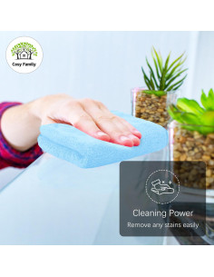 Juego de 24 Paños de Baño Cosy Family Aguamarina 30x30 cm 2