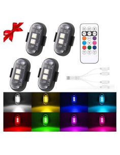 Luces Estroboscópicas LED Inalámbricas 4PCS con Control Remoto