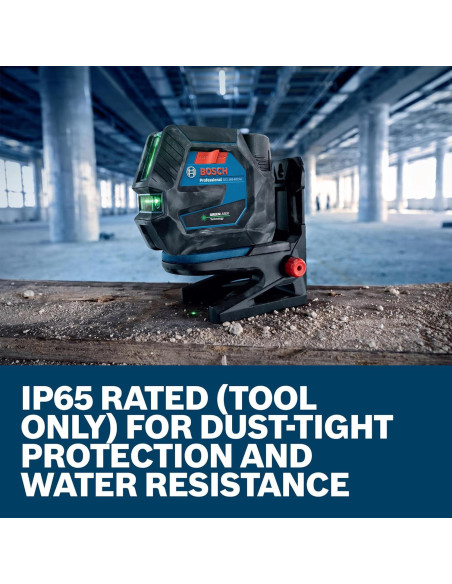 Láser de Línea Cruzada Bosch GCL165-82CGL 12V Verde IP65