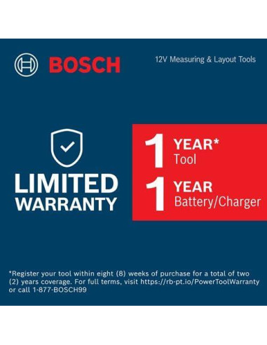 Láser de Línea Cruzada Bosch GCL165-82CGL 12V Verde IP65