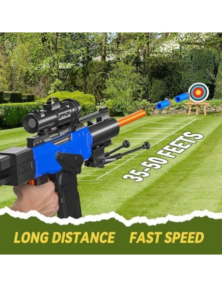 Rifle de francotirador automático Sanetan con chaleco táctico y 200 dardos