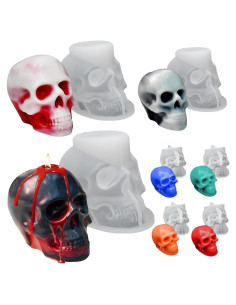 Conjunto de 7 Moldes de Calavera de Silicona ZQYSING