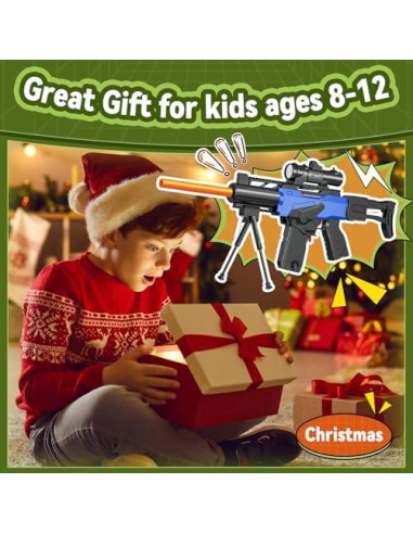 Rifle de francotirador automático Sanetan con chaleco táctico y 200 dardos