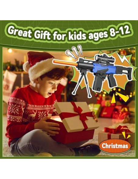 Rifle de francotirador automático Sanetan con chaleco táctico y 200 dardos