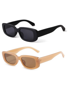 Gafas de sol BUTABY para mujeres, retro UV400, marco negro