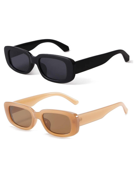 Gafas de sol BUTABY para mujeres, retro UV400, marco negro Gafas de sol BUTABY para mujeres, retro UV400, marco negro
