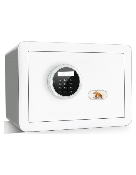 Caja Fuerte Pequeña TIGERKING 1.2 Pies Cúbicos Digital Blanca