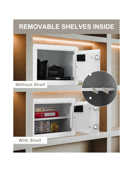 Caja Fuerte Pequeña TIGERKING 1.2 Pies Cúbicos Digital Blanca