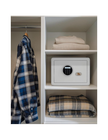 Caja Fuerte Pequeña TIGERKING 1.2 Pies Cúbicos Digital Blanca