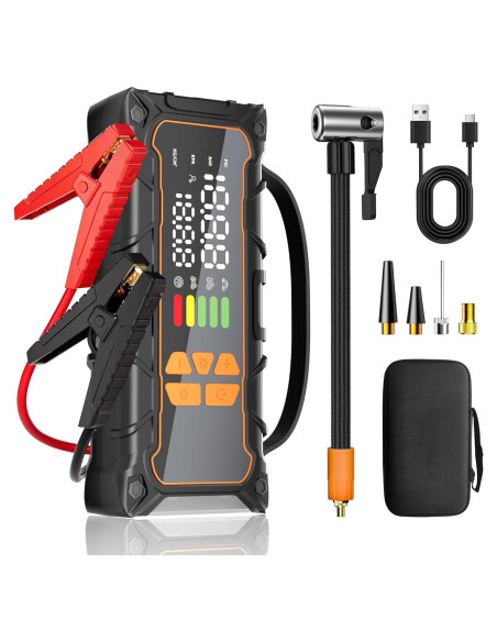 Arrancador de Batería Portátil Okrinec HY10 4000A con Compresor 160PSI