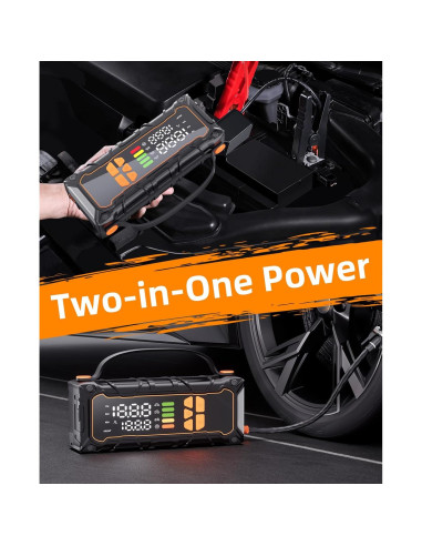 Arrancador de Batería Portátil Okrinec HY10 4000A con Compresor 160PSI