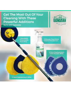 Paquete de 3 Mopas de Microfibra CHOMP! Reutilizables 30g 2