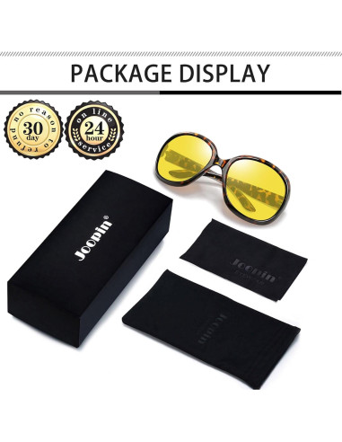 Gafas de sol Joopin grandes UV400 para mujeres con lentes amarillos