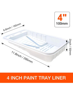 Forros de Bandeja de Pintura KingOrigin 4" - 12 Paquetes Reutilizables 2