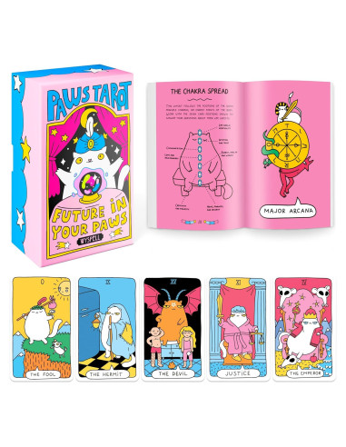 Cartas de Tarot de Gato Wyspell - Mazo de 78 cartas con guía