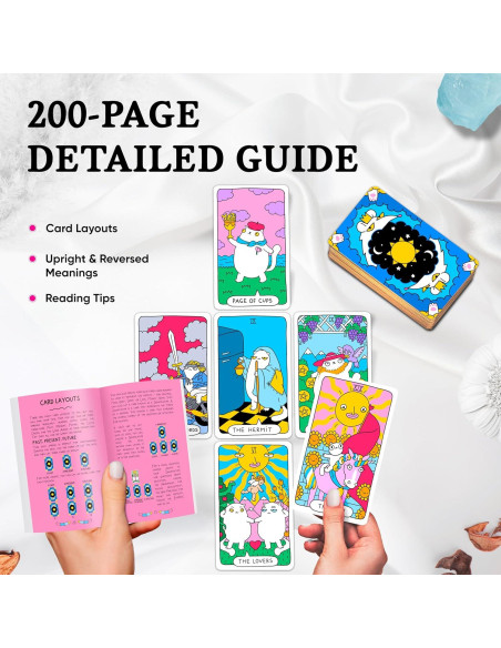 Cartas de Tarot de Gato Wyspell - Mazo de 78 cartas con guía