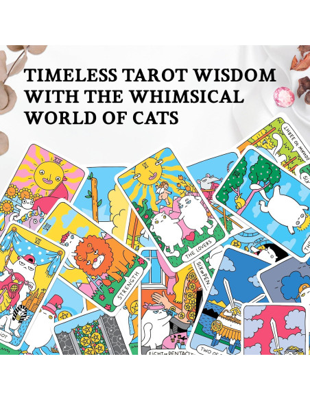 Cartas de Tarot de Gato Wyspell - Mazo de 78 cartas con guía
