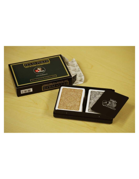 Juego de Cartas de Póker Modiano Texas Jumbo Plástico 2 Barajas