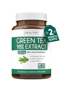 Cápsulas de Extracto de Té Verde Healths Harmony 500mg - Antioxidantes