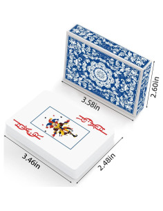 Juego de Cartas de Póker Metsyth - 2 Barajas Grandes Azul y Rojo 2