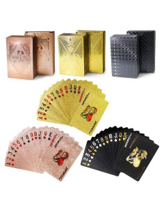 3 Barajas de Cartas de Juego Impermeables Chengyun