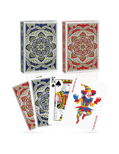 Barajas de Póker Metsyth 2 Paquetes Azul y Rojo 63x88mm