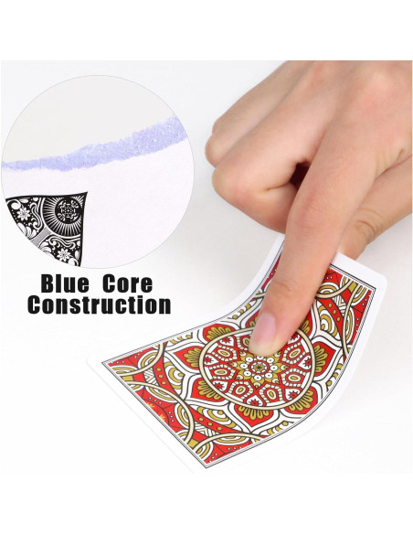 Barajas de Póker Metsyth 2 Paquetes Azul y Rojo 63x88mm