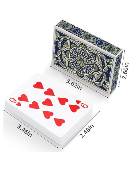 Barajas de Póker Metsyth 2 Paquetes Azul y Rojo 63x88mm