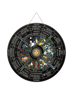Cartel Rueda del Año de Madera 30.48 cm - Decoración Wicca