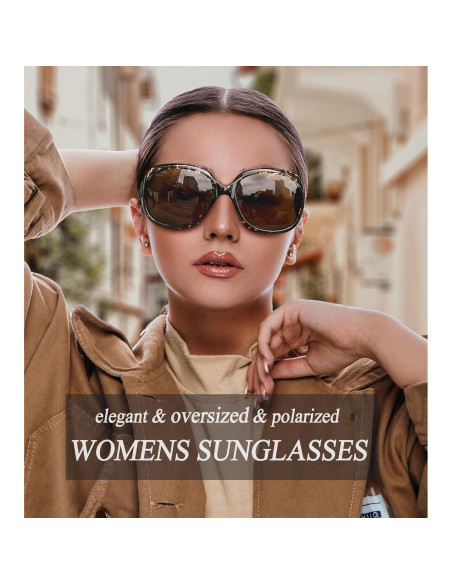 Gafas de sol grandes Joopin polarizadas UV400 para mujeres Gafas de sol grandes Joopin polarizadas UV400 para mujeres