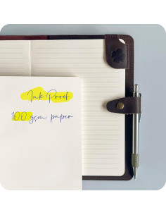 Cuaderno de Cuero Refillable le vent A5 Marrón 200 Páginas 2