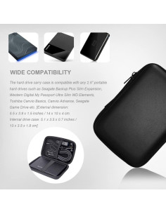 Bolsa Organizadora para Disco Duro 2.5" SYIDINZN Negra 2