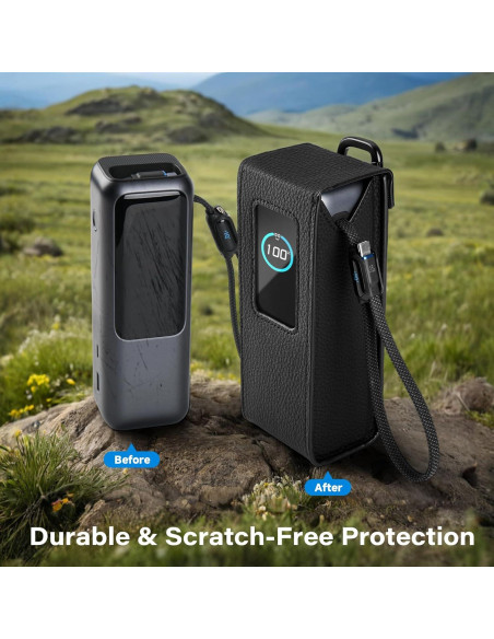 Funda de cuero PU Anker A1695 para banco de energía 25,000mAh