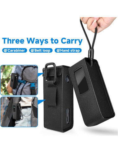 Funda de cuero PU Anker A1695 para banco de energía 25,000mAh