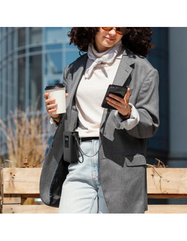 Funda de cuero PU Anker A1695 para banco de energía 25,000mAh