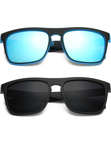 Gafas de Sol DUBERY Polarizadas UV400 Unisex Retro 2 Piezas