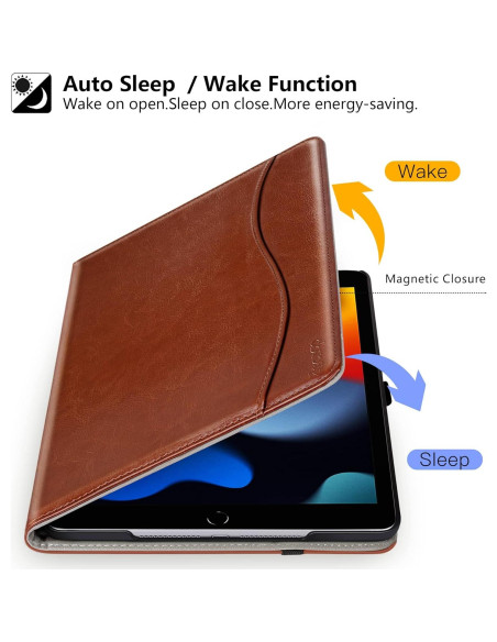 Funda ZtotopCases para iPad 10.2" 9na/8va/7ma Gen Marrón