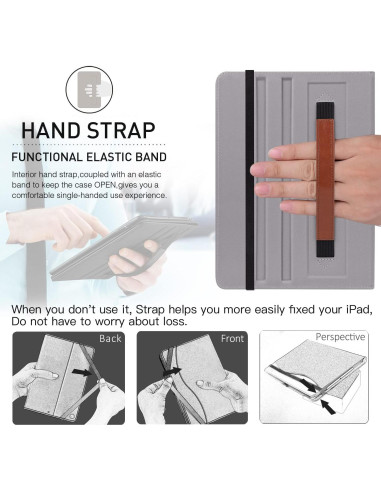 Funda ZtotopCases para iPad 10.2" 9na/8va/7ma Gen Marrón