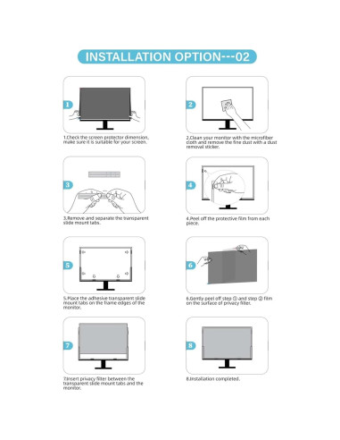 Tiras Adhesivas para Filtro de Pantalla Pomya - 5 Kits Reemplazo