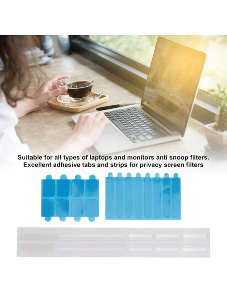 Tiras Adhesivas para Filtro de Pantalla Pomya - 5 Kits Reemplazo