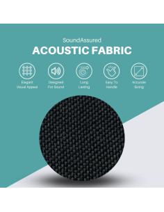 Tela Acústica SoundAssured Negra 149.86x91.44 cm para Paneles 2