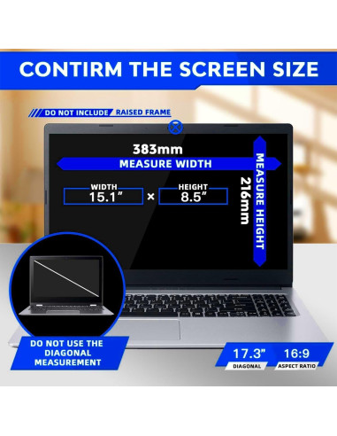 Filtro de Privacidad para Laptop 17.3" JiSiTeCai Antirreflejo