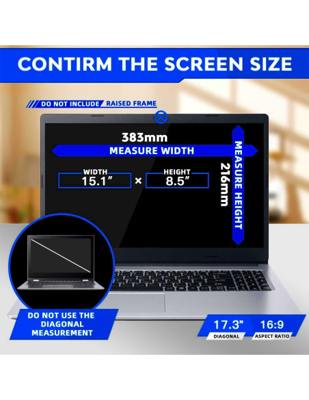 Filtro de Privacidad para Laptop 17.3" JiSiTeCai Antirreflejo