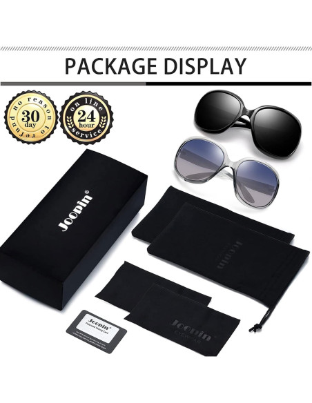 Gafas de sol grandes Joopin para mujeres polarizadas UV400 Gafas de sol grandes Joopin para mujeres polarizadas UV400