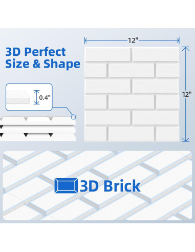 Paquete de 20 Paneles Acústicos Adhesivos 30.48x30.48cm Blanco