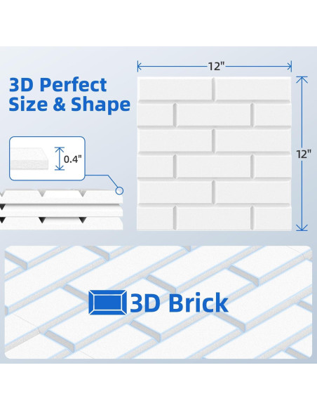Paquete de 20 Paneles Acústicos Adhesivos 30.48x30.48cm Blanco